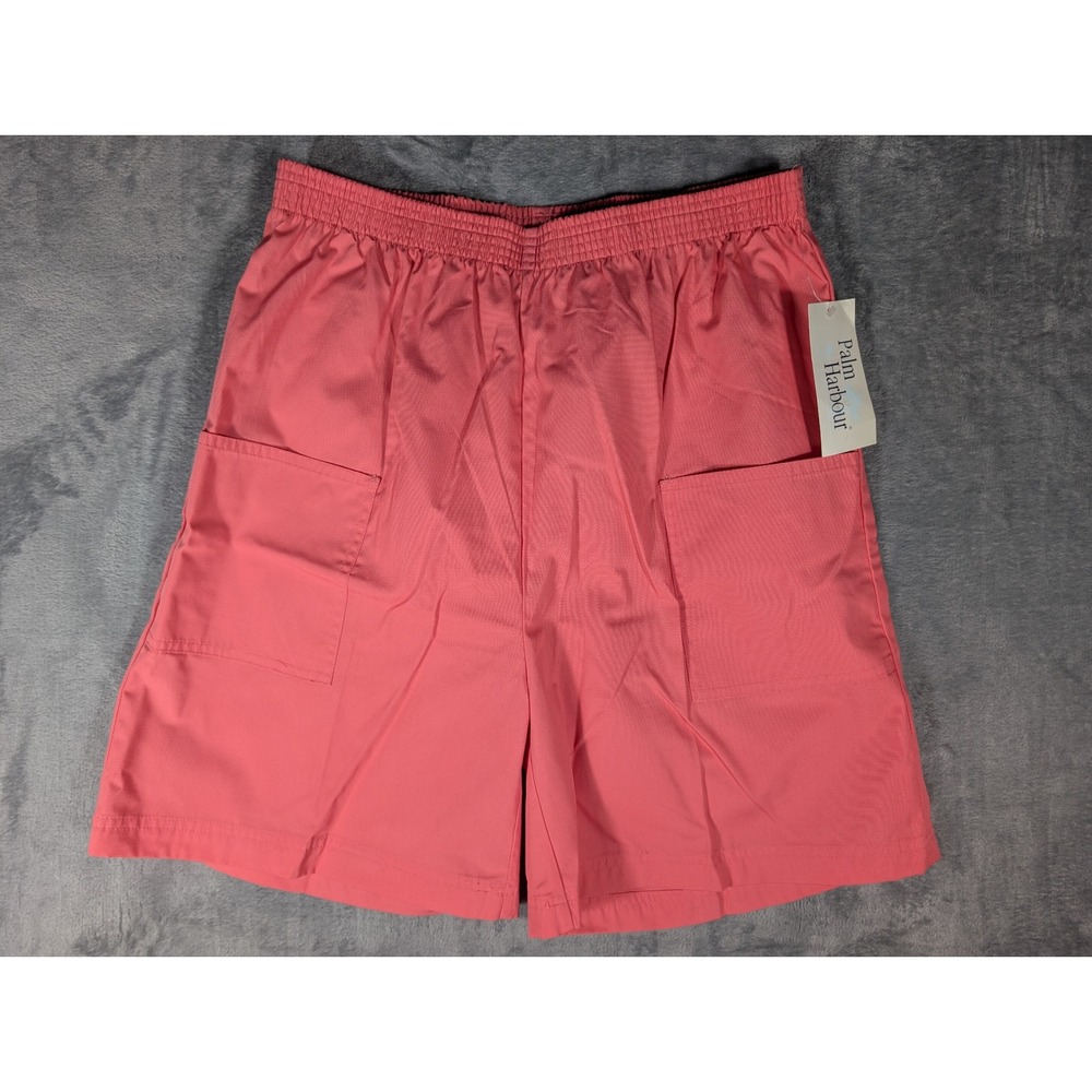 NWT Palm Harbor Women's Pink Elastic Waist Patch Pocket Relaxed Walking Shorts M